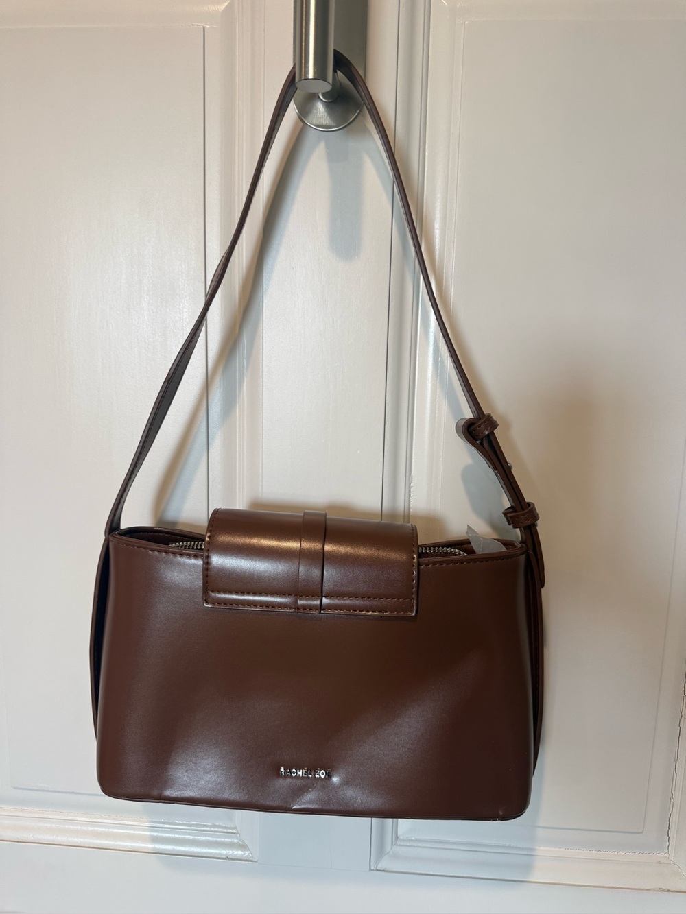 Rachel Zoe NWOT Structured Minimalist Shoulder Bag - Espresso Brown